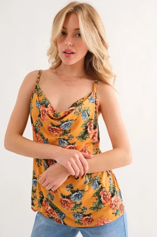 Floral Printed Casual Tank Top for Women - Breathable Summer Sleeveless Blouse - Perfect for Beach, Vacation & Outdoor Activities