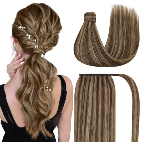 Pony-4-#4/27 Chocolate Brown Mix Caramel Blonde