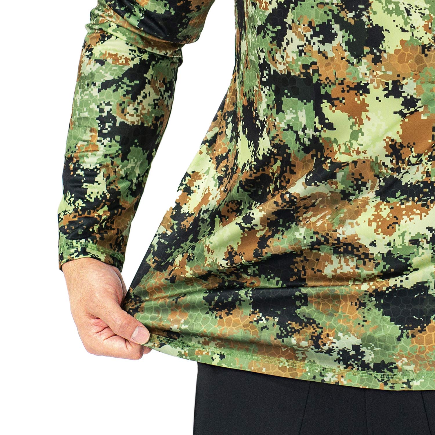UPF 50+ Men's Long Sleeve Sun Protection Shirt - Breathable UV Blocking Outdoor Activewear for Hiking, Fishing & Beach - Casual Quick-Dry Performance Tee