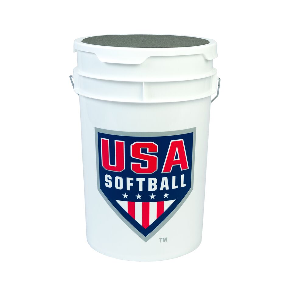 Bownet 6 Gallon Ball Bucket - Heavy Duty Sports Equipment Storage for Baseballs, Softballs, and Soccer Balls - Perfect for Teams, Coaches, and Outdoor Training