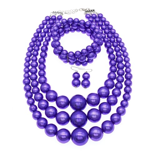 Purple pearl necklace