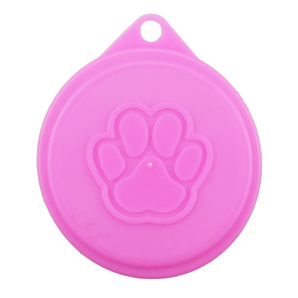 MIEDEON 3-in-1 Pet Food Storage Can Lid - Airtight Plastic Seal Cover for Dog & Cat Food Freshness - Pink - Perfect for Kibble Storage & Kitchen Organization