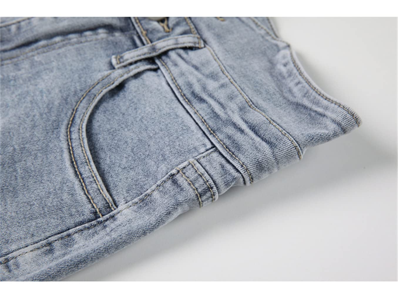 HAIRGAI Women's High Waisted Denim Shorts - Summer Stretch Wide Leg Jean Shorts with Zipper for Casual Outfits & Beach Wear