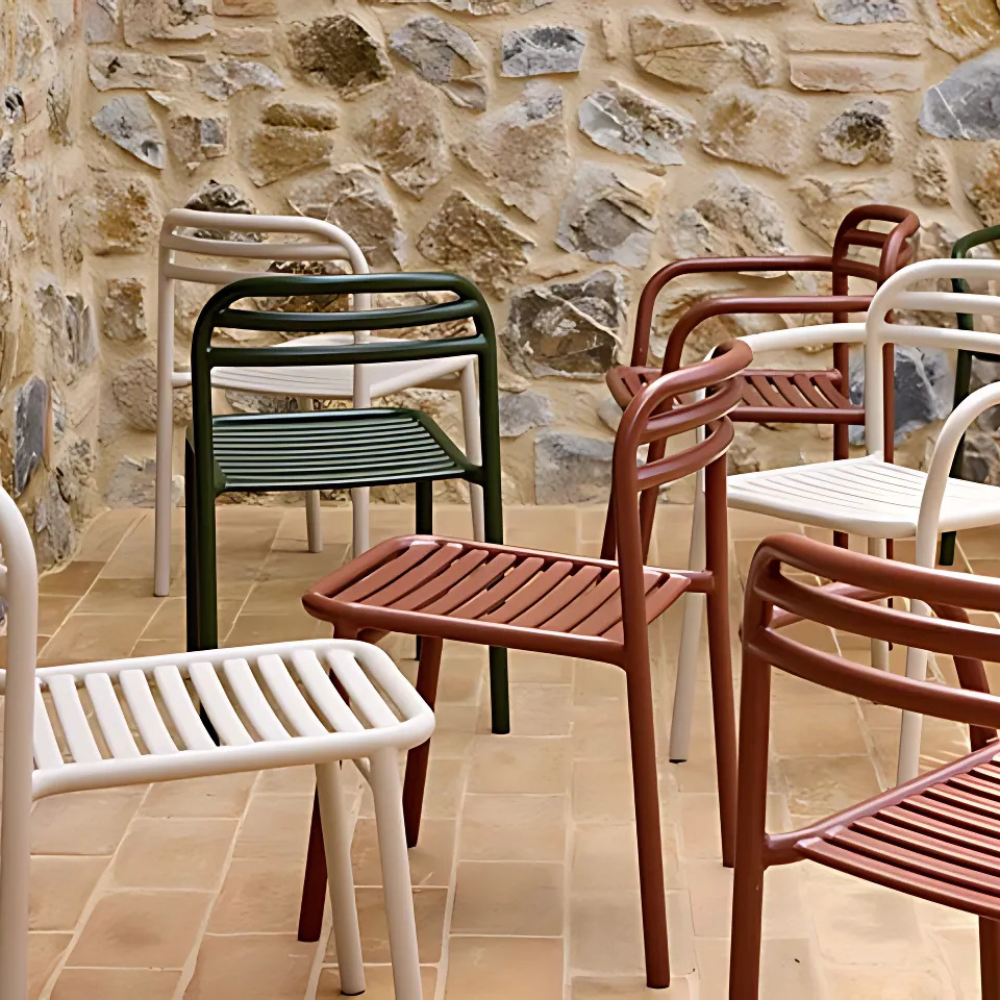 Bliss Outdoor Dining Table with 2 Armless Chairs - Patio Furniture Set for Garden, Backyard & Poolside Dining | Weather-Resistant & Durable