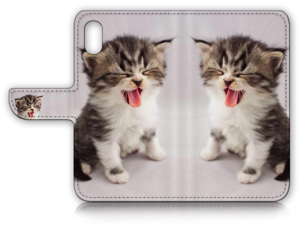 iPhone XR Wallet Case with Screen Protector - Cat Design for Daily Use
