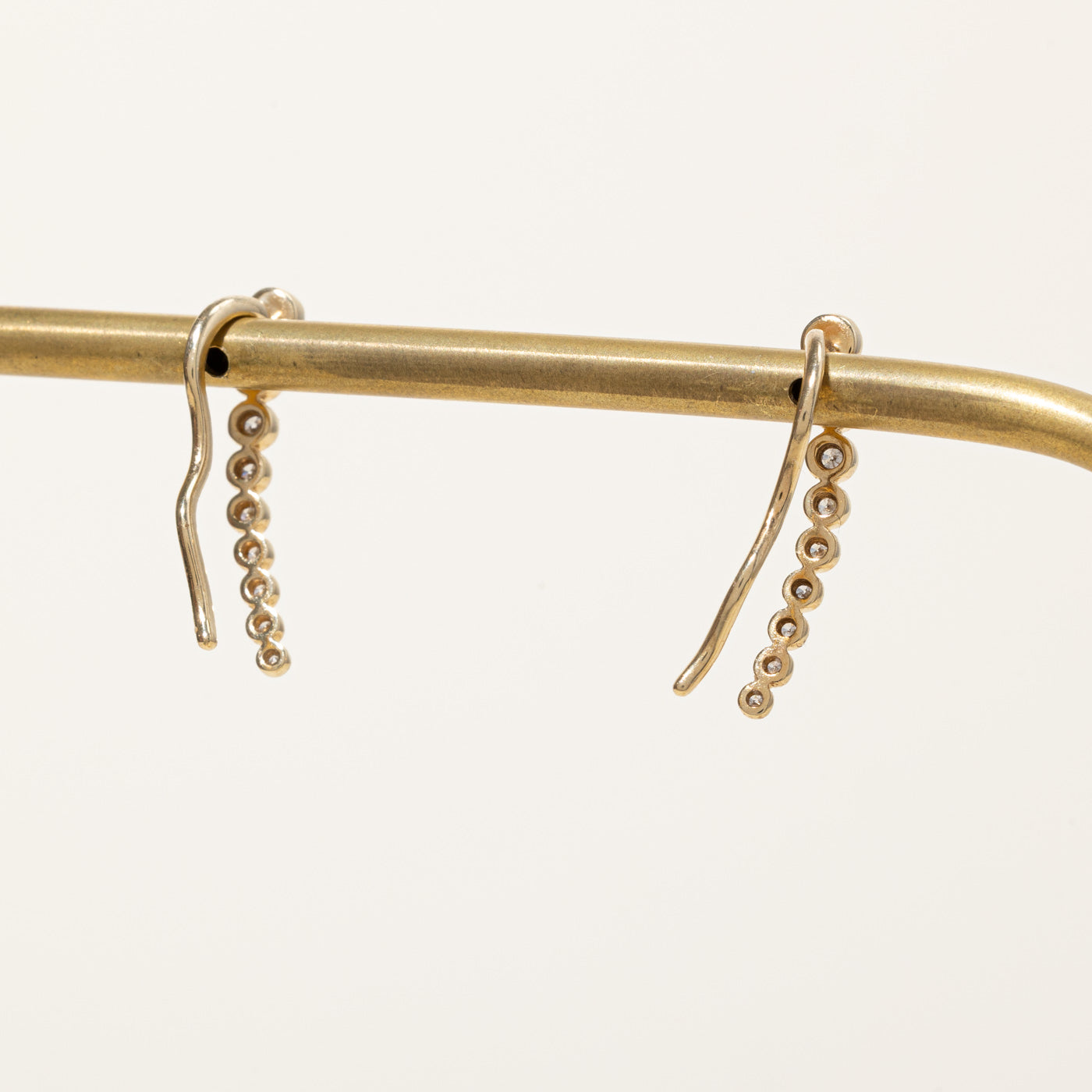 0.24ctw Diamond Ear Climbers - Elegant & Dainty Ear Cuffs for Women | Perfect for Weddings, Parties & Special Occasions
