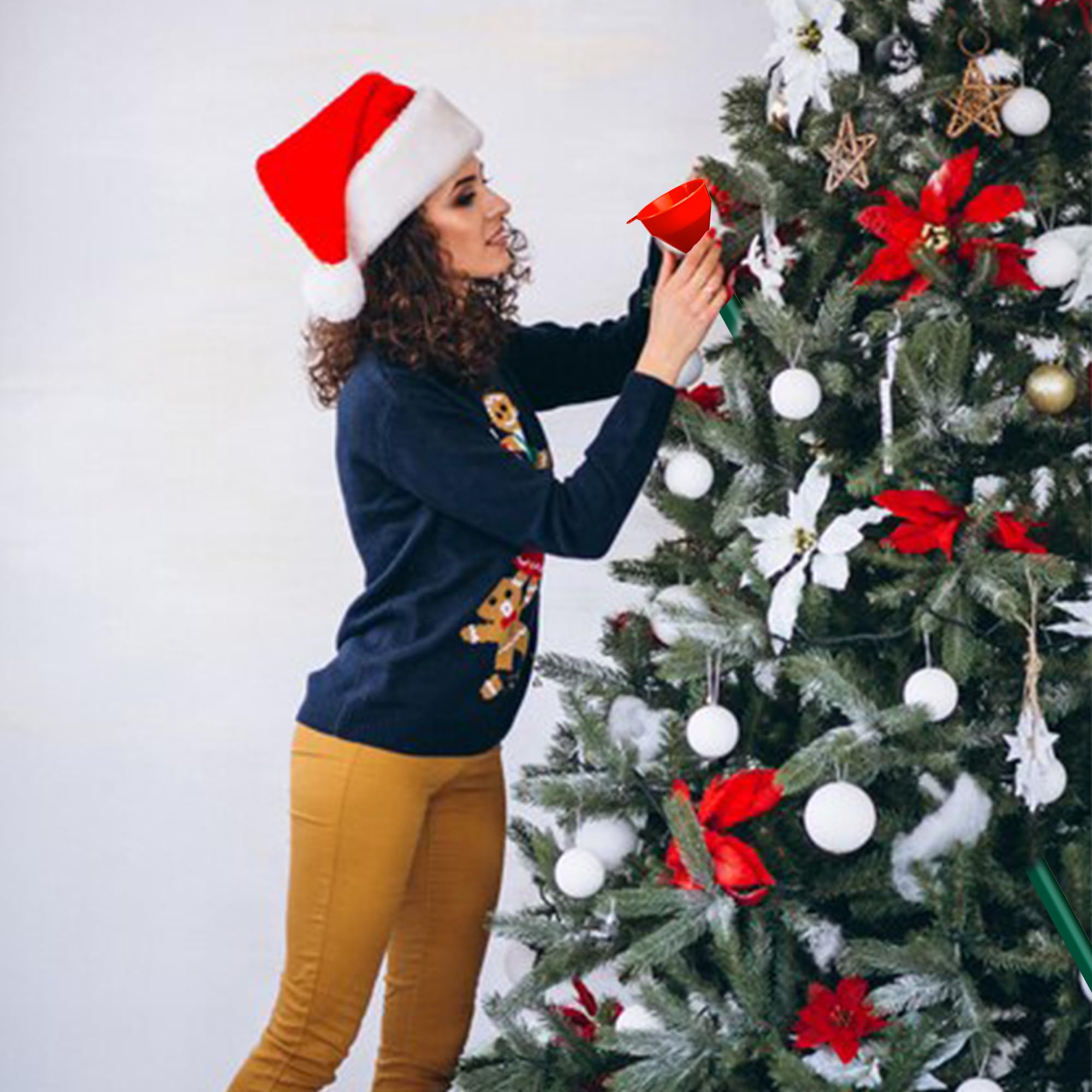 Christmas Tree Watering Funnel - Extra Long Tree Watering Spout System for Large Indoor & Outdoor Plants | Perfect for Xmas Trees, Potted Plants & Holiday Decorations (1 Pack)