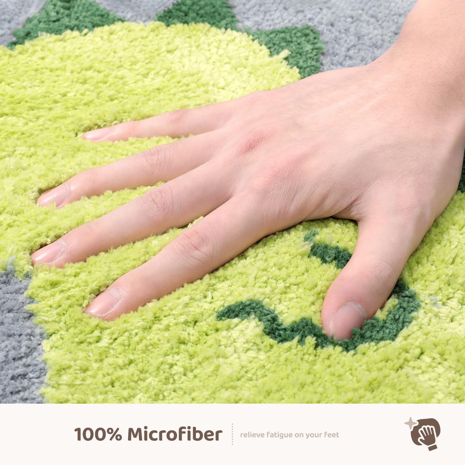 **Molesun Dinosaur Non-Slip Bath Mat – Soft Plush Microfiber Shower Rug, Super Absorbent & Machine Washable, 20