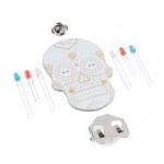 SparkFun Electronics KIT-14636 DIY Soldering Badge Kit - White (10-Pack) for Geek Day, STEM Projects & Electronics Hobbyists