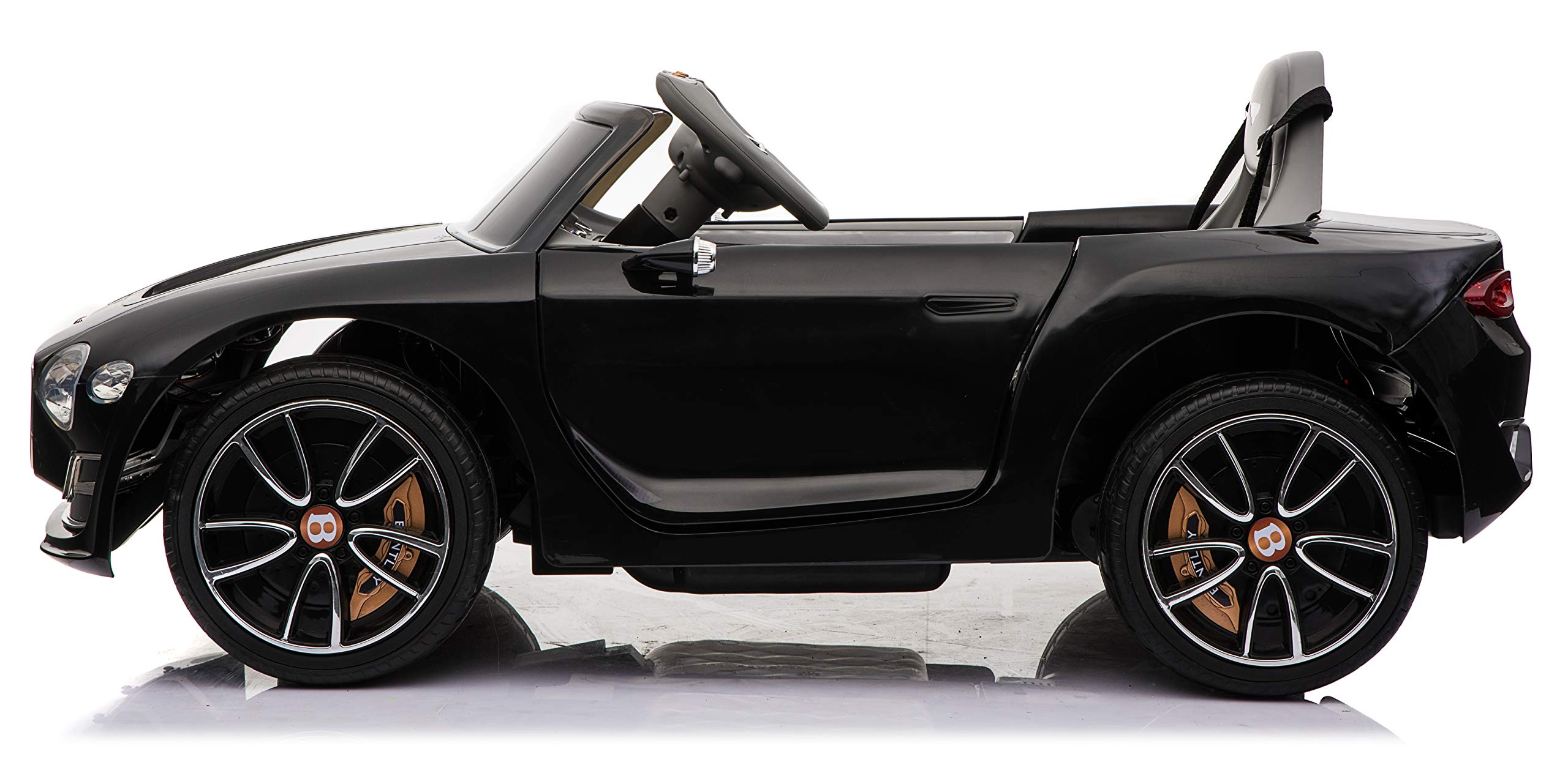 **Licensed Bentley EXP12 Kids Ride-On Toy Car - 12V Battery-Powered Electric 4-Wheeler with Parent Remote Control, Foot Pedal, 2 Speeds, Music, AUX & LED Headlights - Perfect for Outdoor Play & Birthday Gifts (Black)**
