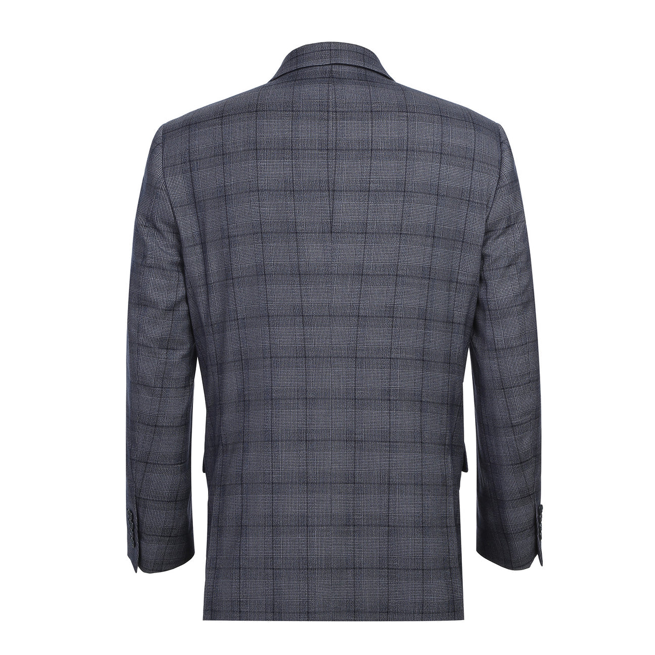 Alessandro Vitello by Renoir Classic Fit Checked Suit - Gray 293 Size 30 | Premium Men's Business Attire for Office, Weddings & Formal Events