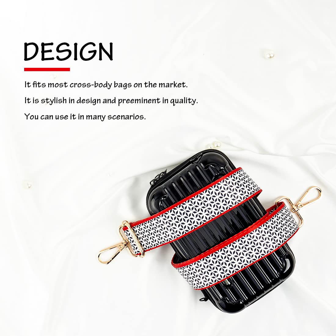 Adjustable Handbag Strap - Wide Purse Strap Replacement for Shoulder & Crossbody Bags - Perfect for Everyday Use, Travel & Fashion Accessories