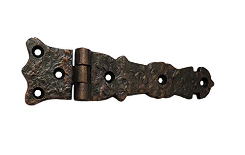 Adonai Hardware Abez Antique Cast Iron Cabinet Hinges - 5.6 Inch Oil Rubbed Bronze - 20 Pack for Kitchen Cabinets, Wardrobes & Furniture - Durable & Stylish Hardware Solution