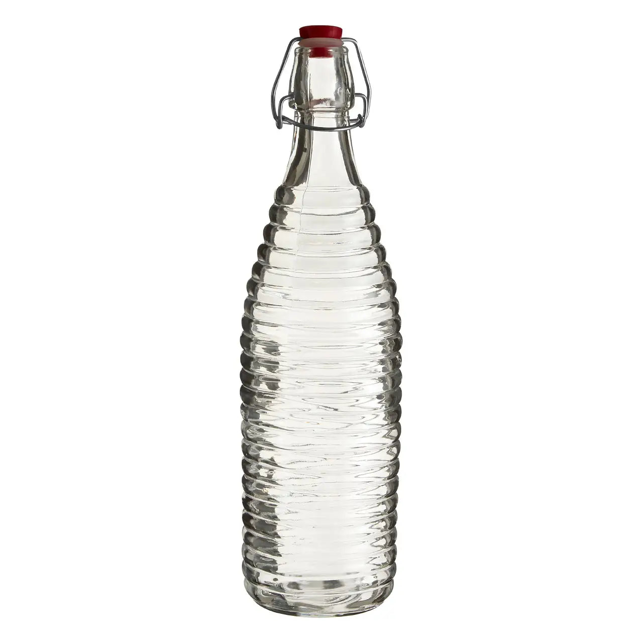 Dayla 1L Clear Glass Bottle with Airtight Clip Lid - Perfect for Juice, Smoothies & Meal Prep Storage