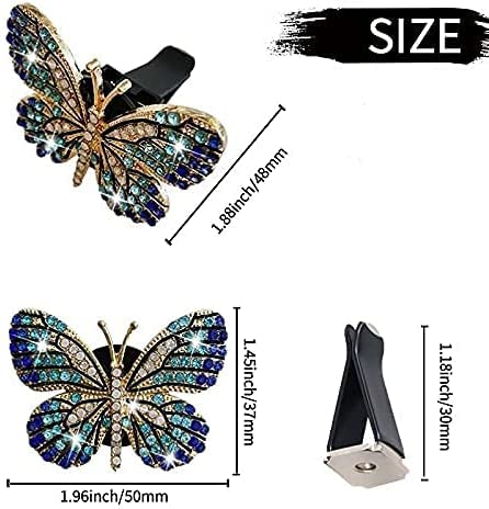 Bling Butterfly Air Vent Clips (2 Pcs) - Crystal Car Air Freshener with Rhinestones, Elegant Car Decor for Women - Perfect for Sedans, SUVs & Office Spaces