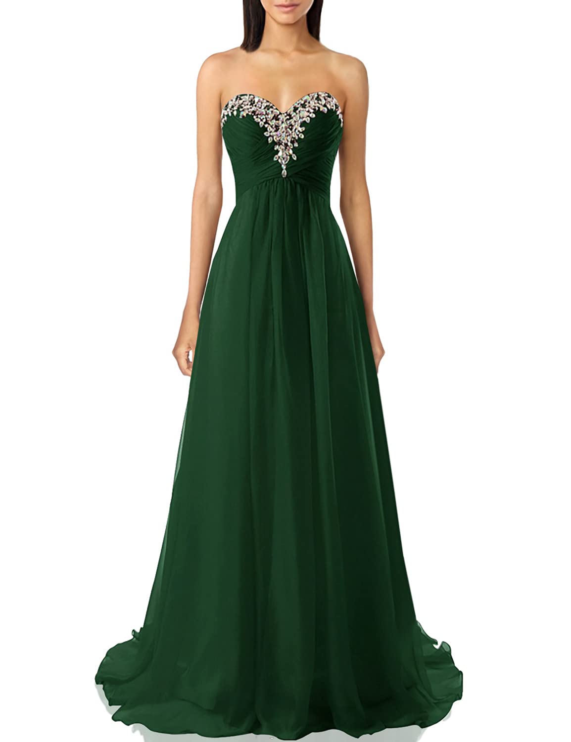 JAEDEN Elegant Long Chiffon Prom Dress & Bridesmaid Gown - A-Line Formal Evening Dress for Homecoming, Wedding Party & Special Occasions