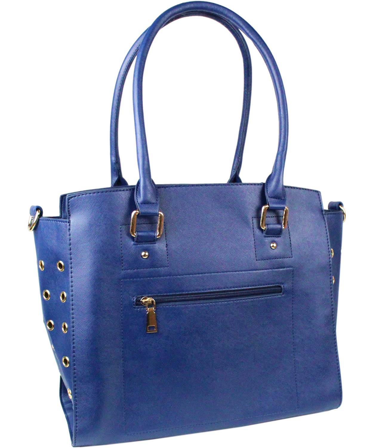 Parisian Pet Dog Purse - Navy Blue Breathable Dog Carrier for Small & Medium Dogs | Fashion Leather Puppy Handbag | Perfect for Travel, Shopping & Outdoor Adventures