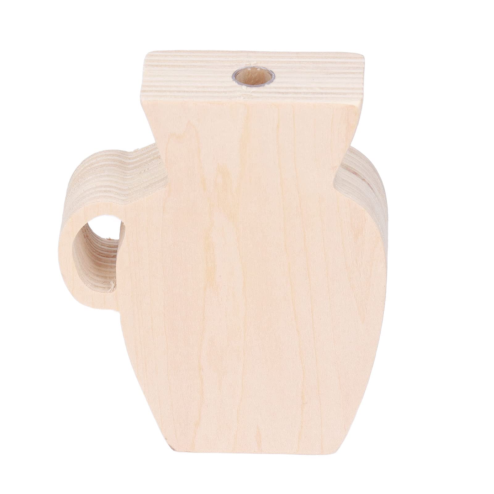 Handmade Unpainted Wooden Vase - Natural Home Decor for Bedroom, Office & Kitchen | Rustic Centerpiece for Dining Table, Shelf Display & Wedding Decor