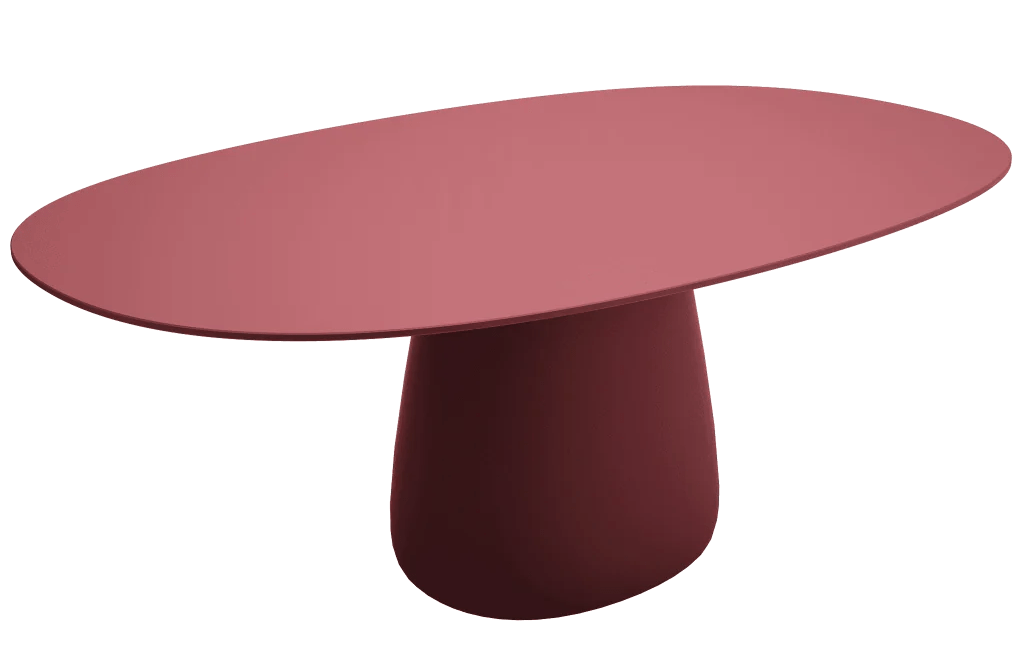 Qeeboo Cobble Dining Table with Durable HPL Top - Modern Round Kitchen Table for Small Spaces, Dining Rooms & Breakfast Nooks