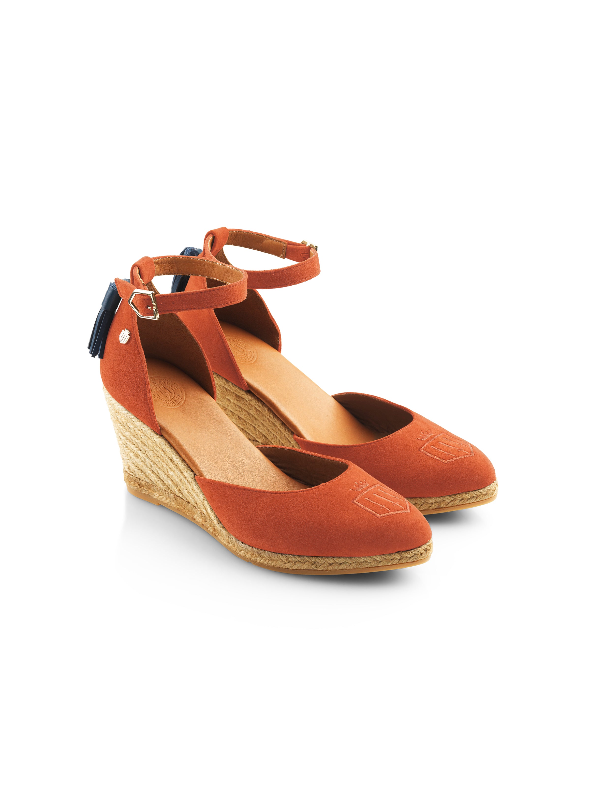 Monaco Wedge Sandals for Women - Sunset Orange Summer Beach Shoes | Comfortable & Stylish for Outdoor, Vacation, and Casual Wear