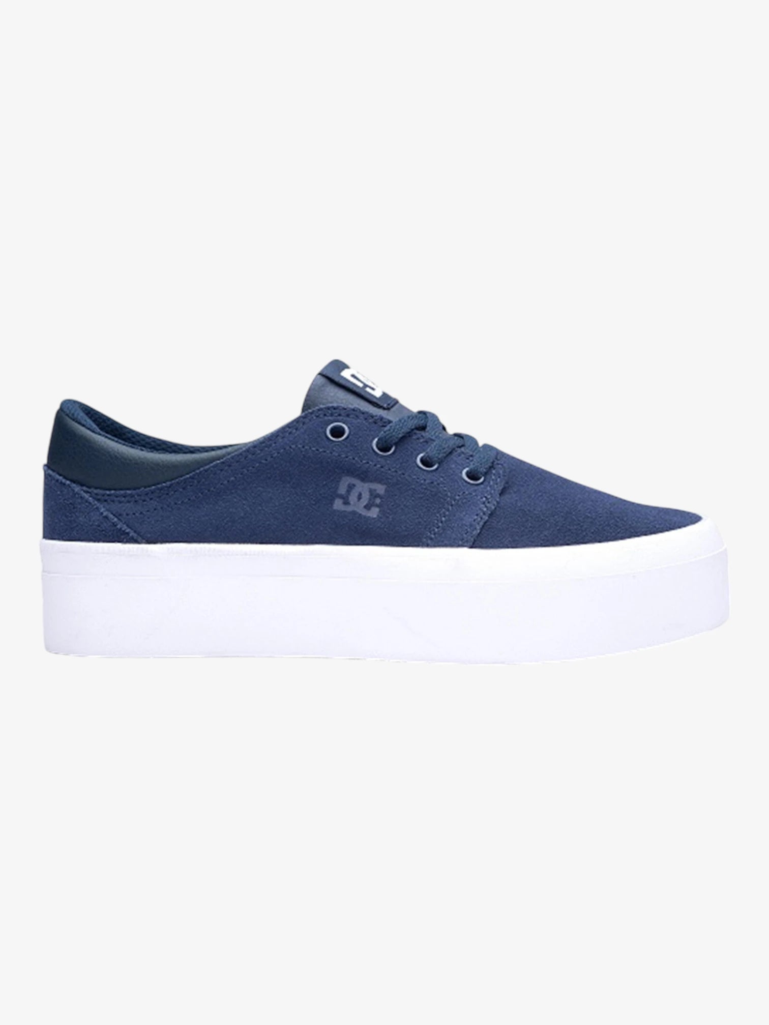 DC New Trase Platform Sneakers in Blue & White - Stylish Skate Shoes for Men & Women | Perfect for Skateboarding, Streetwear & Casual Outfits