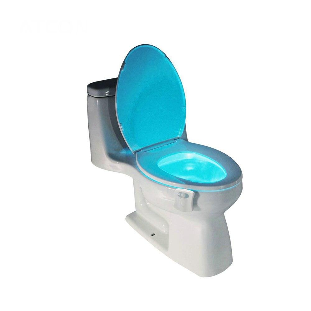 Smart Motion Sensor LED Toilet Seat Night Light - 8 Color Changing, Automatic Bathroom Lighting for Safety & Convenience - Perfect for Nighttime Bathroom Visits, Kids & Elderly Safety