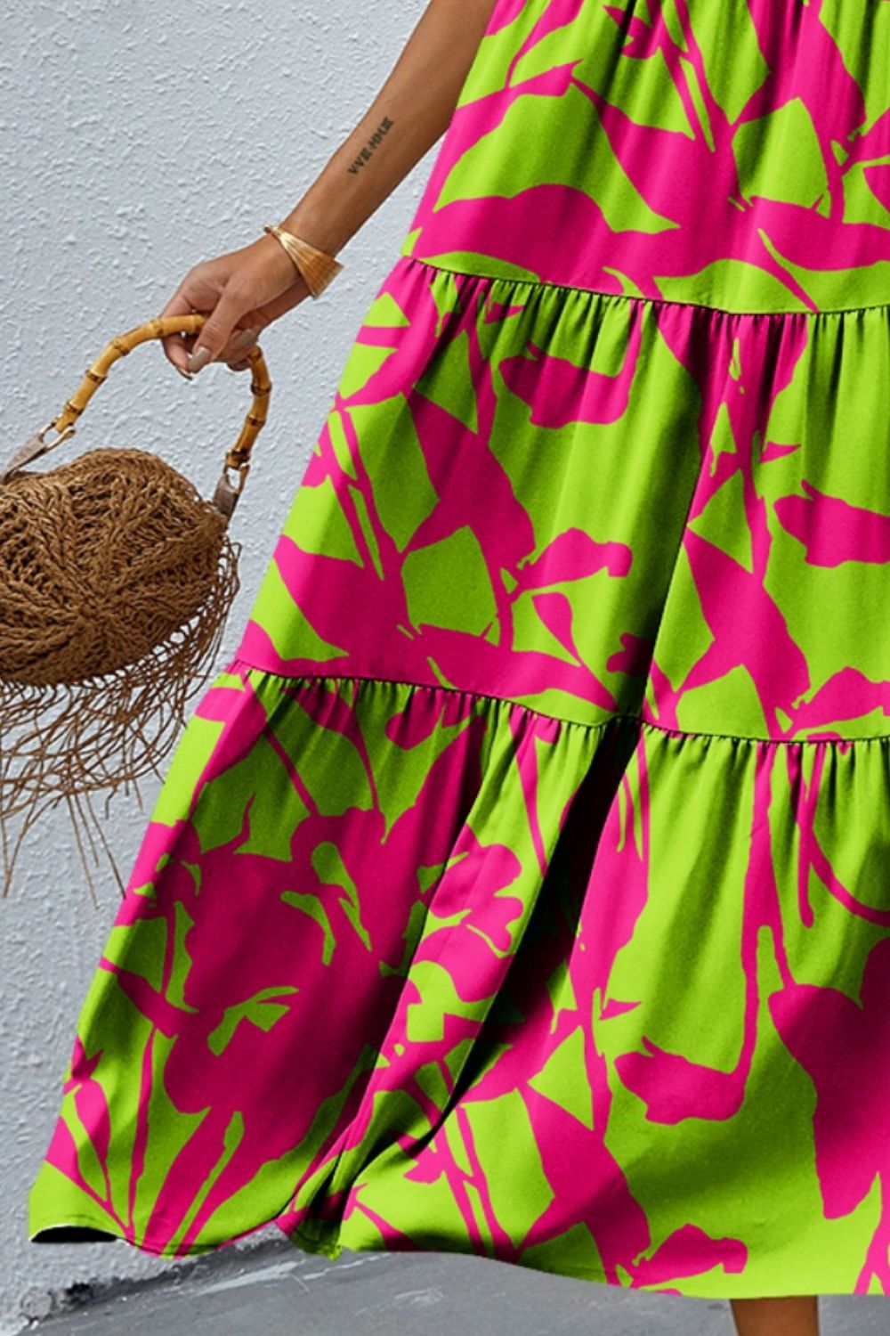 Boho Tiered Summer Midi Dress - Flowy Bohemian Maxi Dress for Women | Perfect for Beach Vacations, Music Festivals & Casual Outings