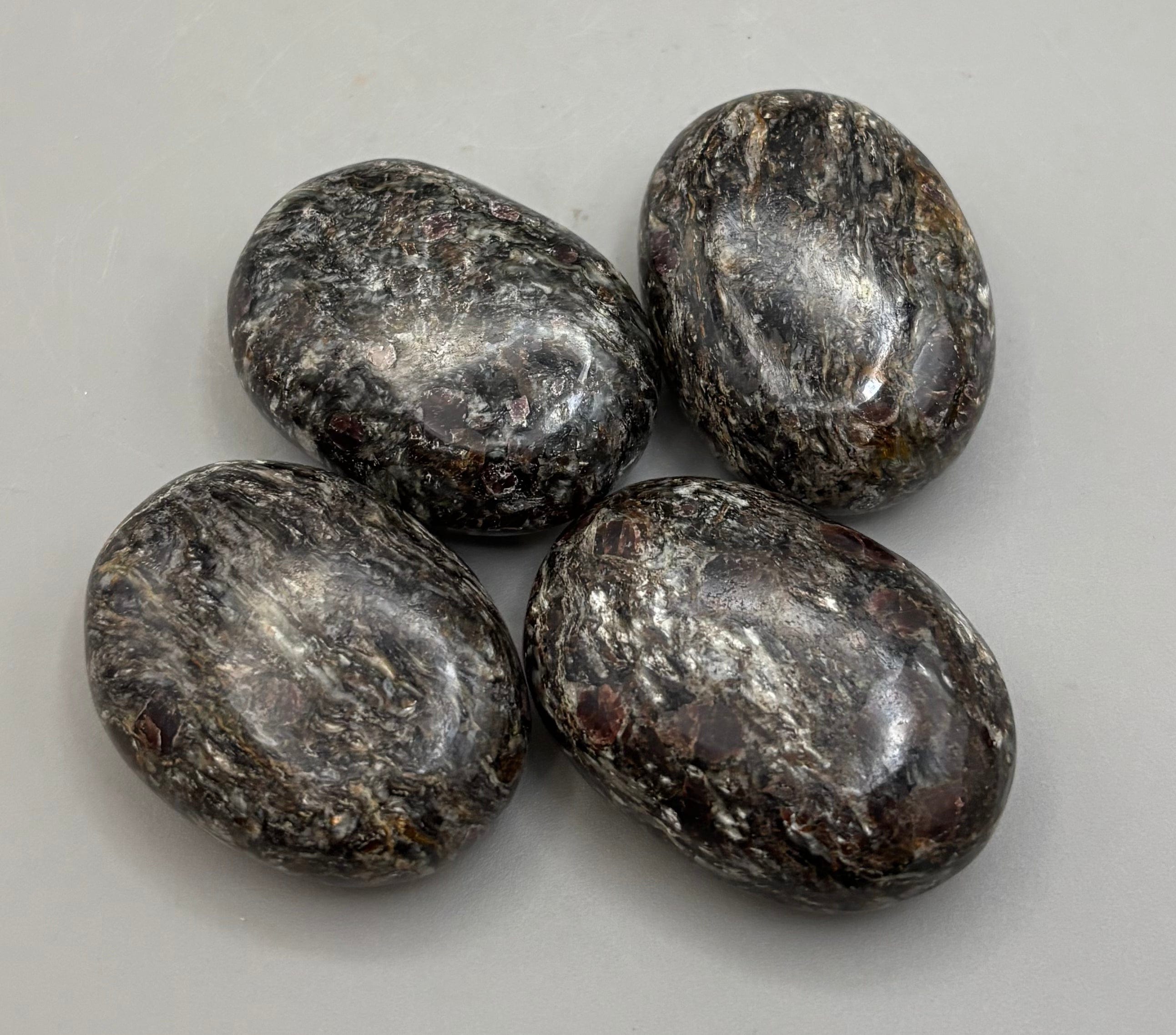 Natural Canadian Staurolite & Garnet Palm Stone - Healing Crystal for Meditation, Stress Relief & Energy Balancing - Perfect for Reiki, Yoga & Spiritual Practices
