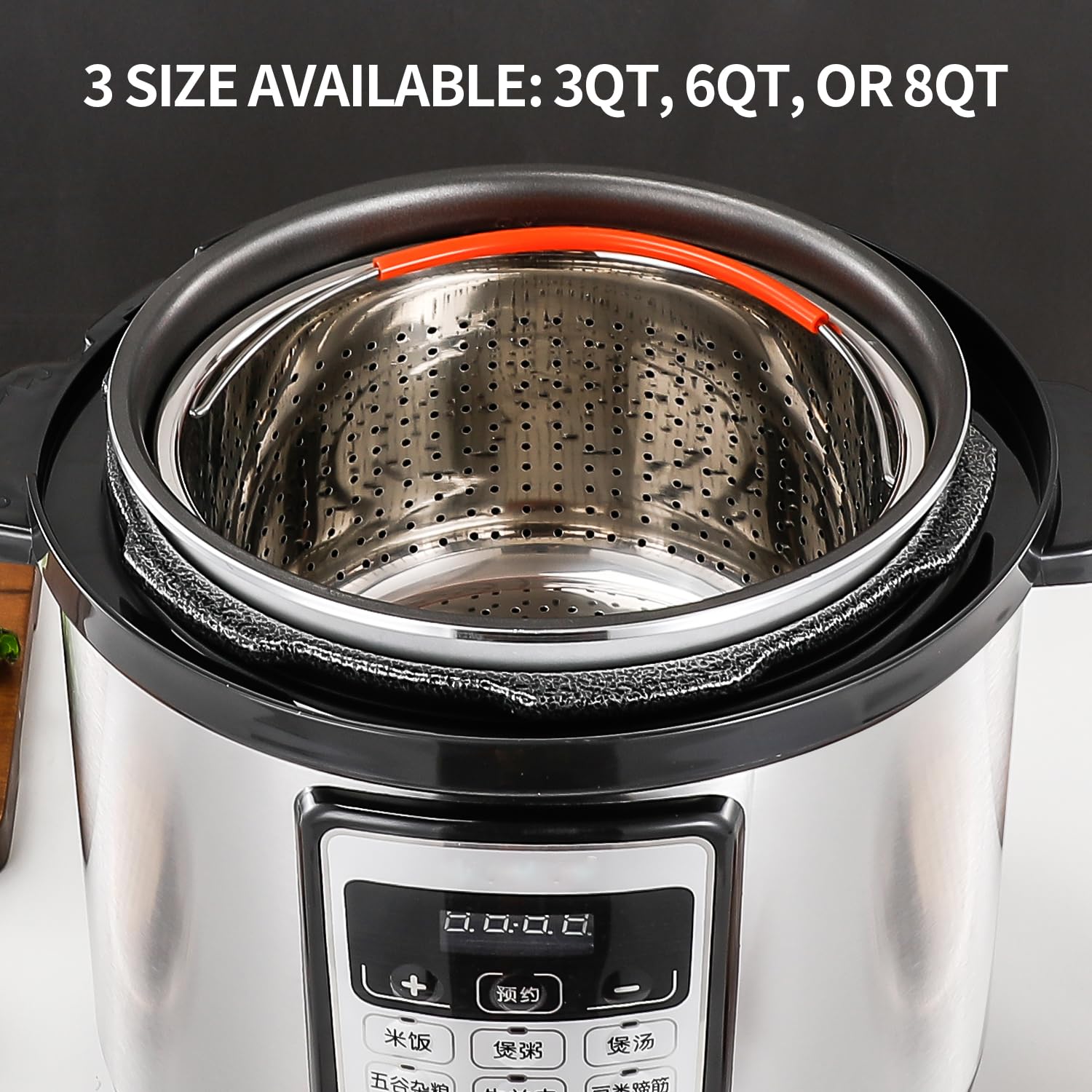 Stainless Steel Steamer Basket for Instant Pot (8qt) - Vegetable Steamer Insert for Cooking Healthy Meals | Perfect for Steaming Veggies, Dumplings & Seafood