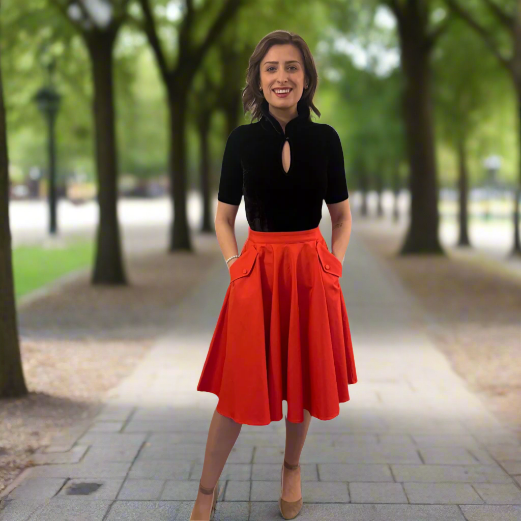 Delilah Circle Skirt - Women's Flowy A-Line Swing Skirt with Elastic Waist | Perfect for Summer Outfits, Dances & Boho Fashion