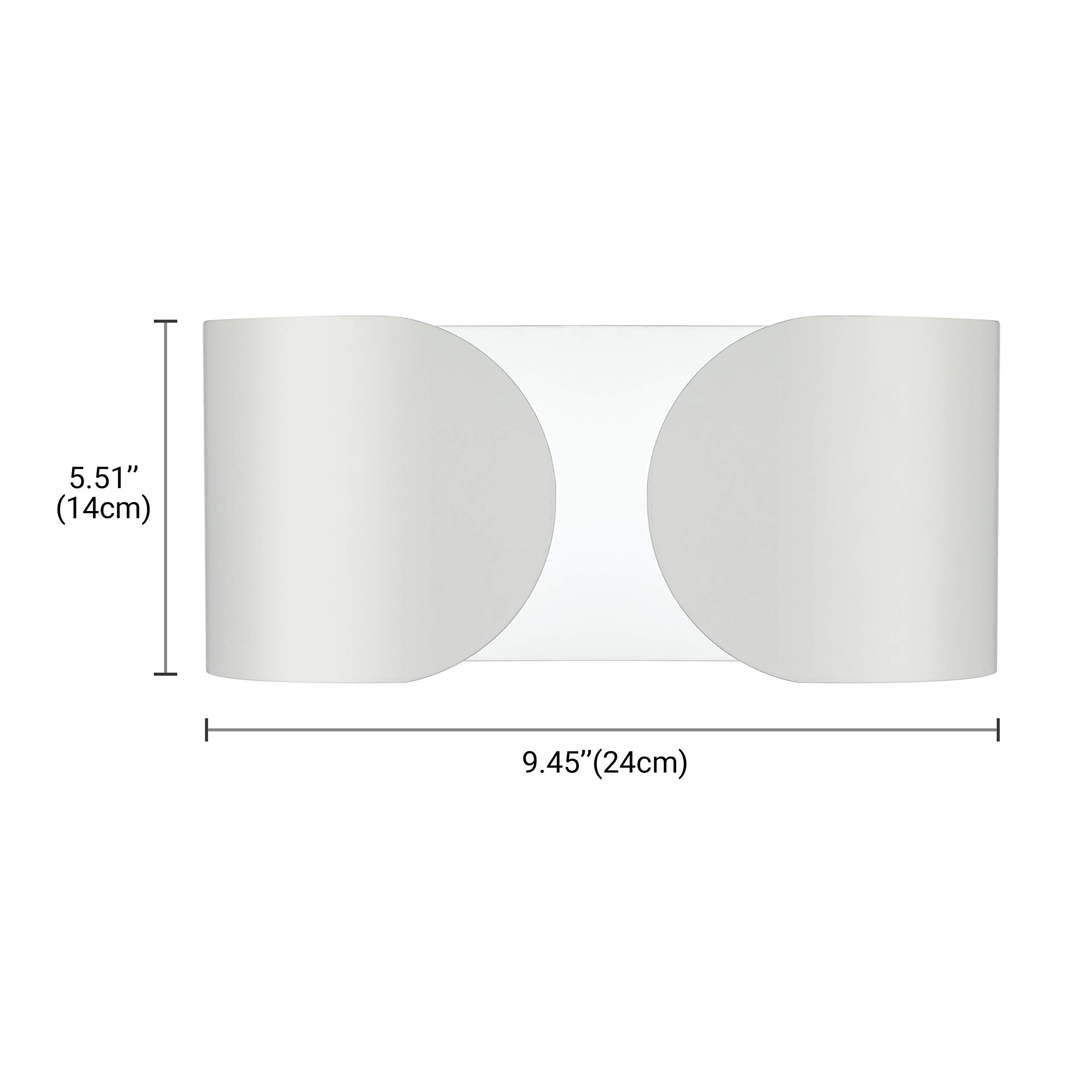 RUNNUP Modern White LED Wall Sconce with Bulb Included - 6W COB Chip Decorative Lighting for Pathway, Staircase, Bedroom & Balcony | Perfect Night Light for Hallways, Porches and Outdoor Spaces