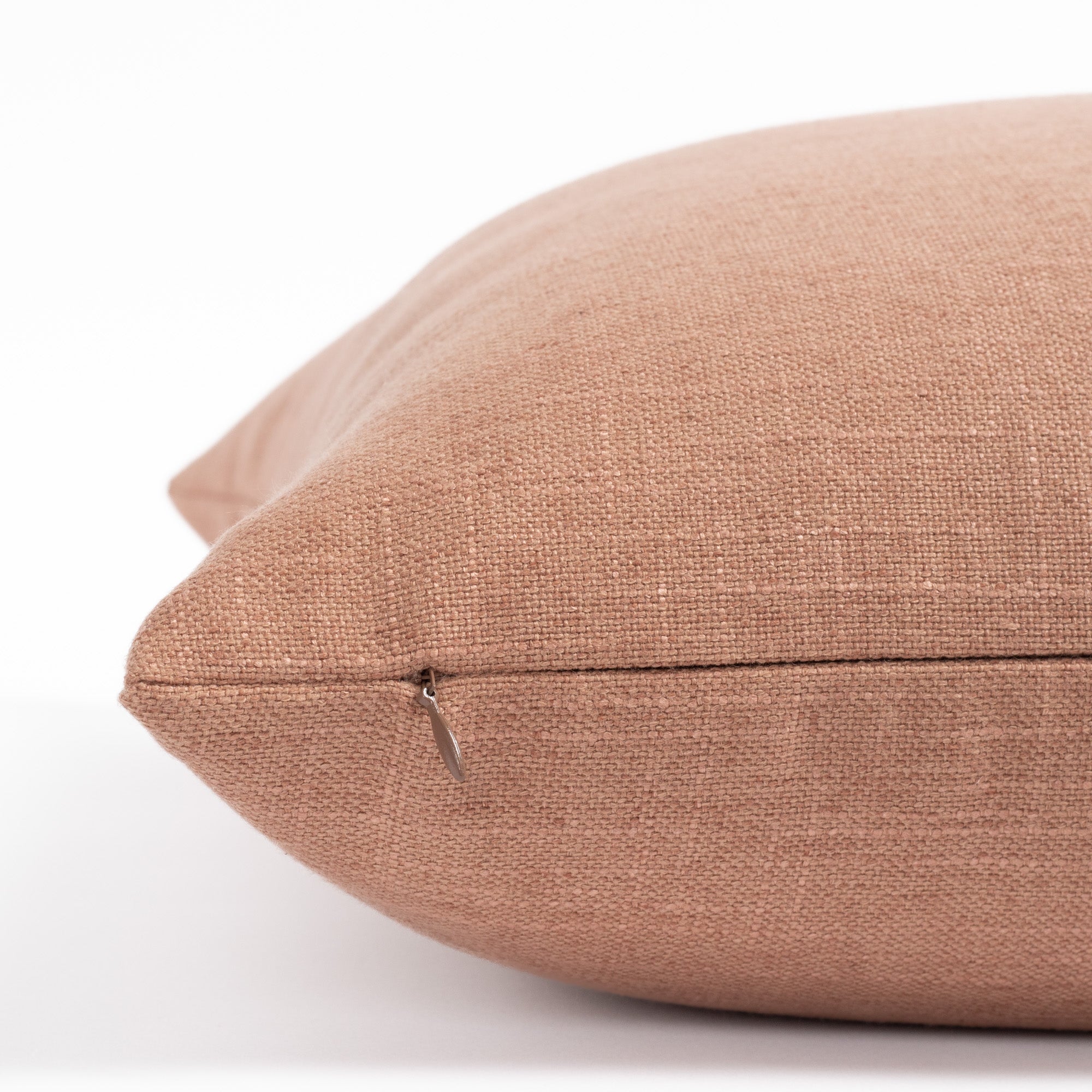 Hollis 22x22 Inch Decorative Throw Pillow Cover - Soft Terracotta Cotton Square Cushion for Sofa, Bed & Home Decor - Perfect for Living Room, Bedroom & Dorm