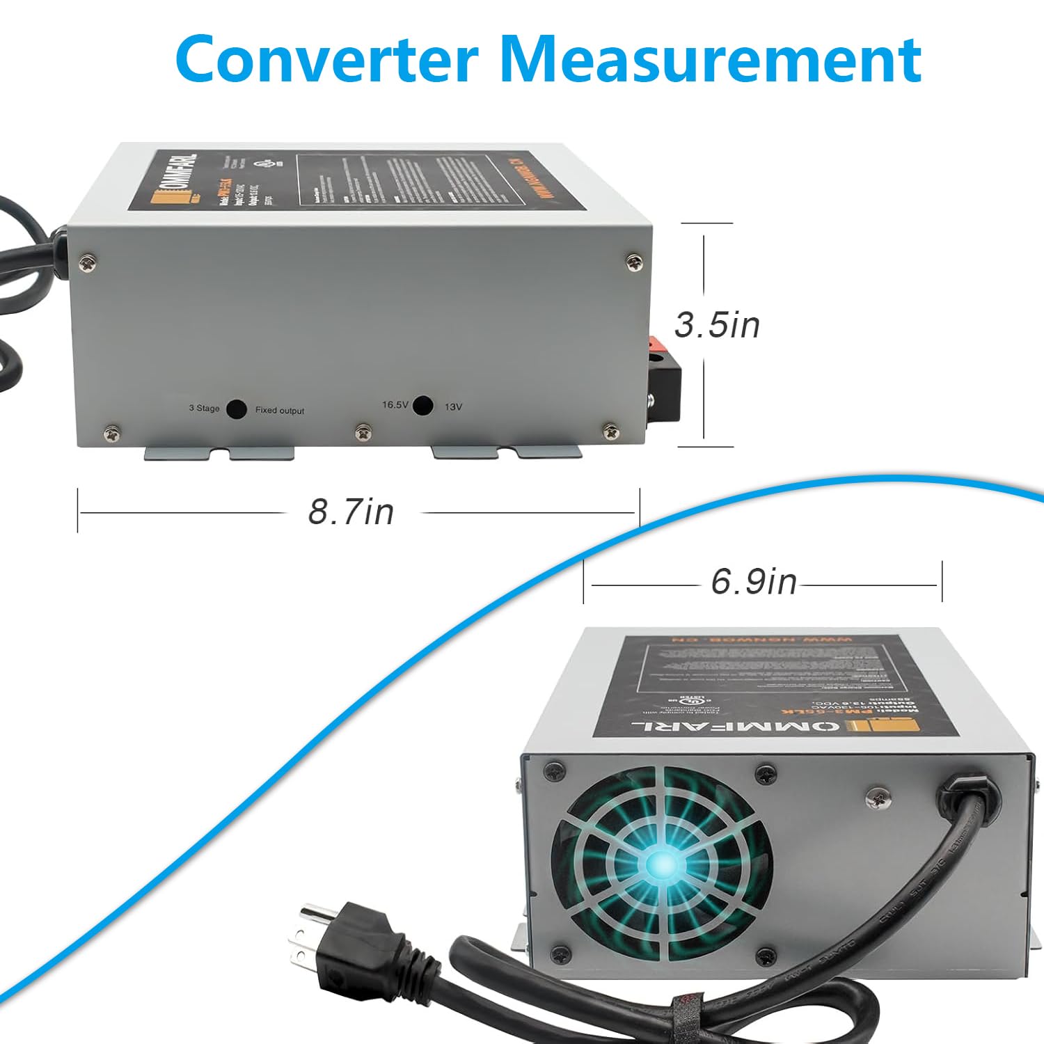 55 Amp RV Power Converter & Battery Charger - Multi-Capacity Power Supply for RVs, Campers & Trailers | Ideal for Off-Grid Camping & Boondocking