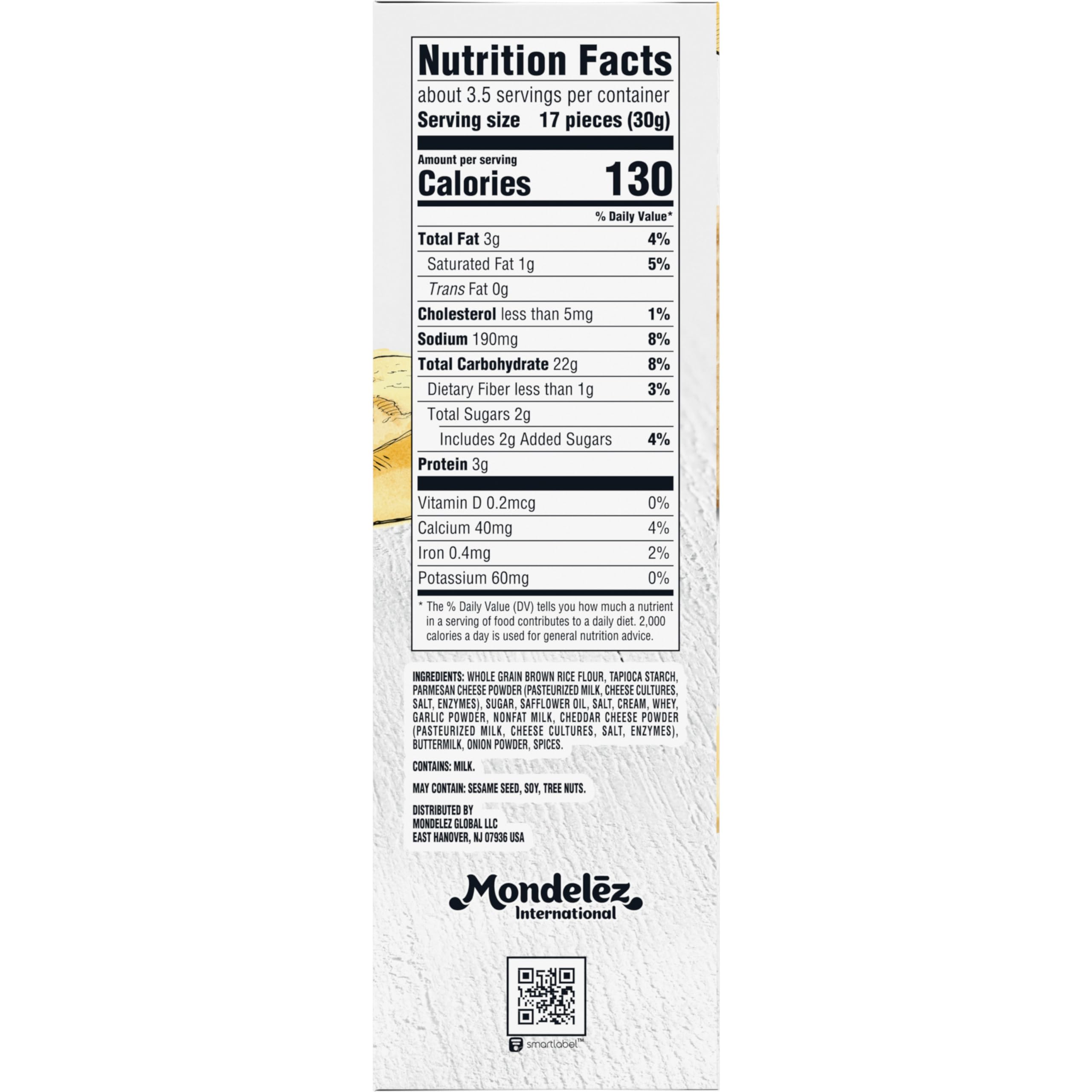 Gluten Free Parmesan & Garlic Rice & Cheese Snacks - 6 Pack (3.5 oz Each) | Bulk Healthy Crackers for Parties, School Lunches & On-the-Go Snacking