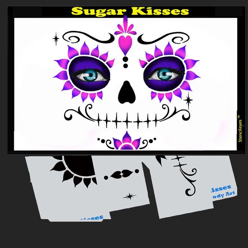 Premium Sugar Kisses Stencil for Eye Makeup - Perfect for Halloween, Cosplay & DIY Beauty Designs