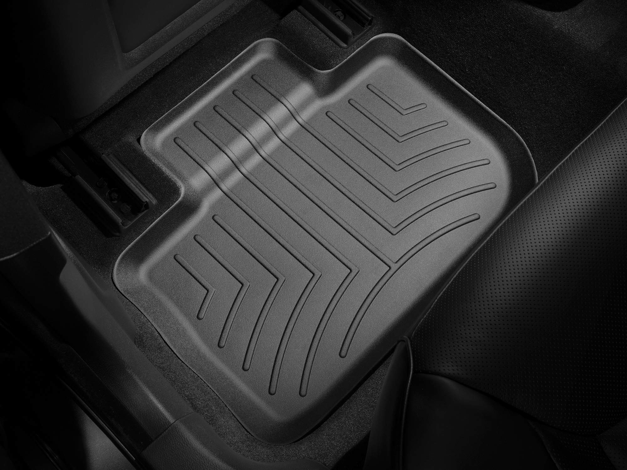 WeatherTech Custom Fit Floor Liners for Dodge Charger & 300 - 2nd Row Seat Protection (443792) | All-Weather Car Mats | Black Heavy Duty Floor Mats for SUV & Sedan | Perfect for Road Trips, Daily Commutes & Winter Weather
