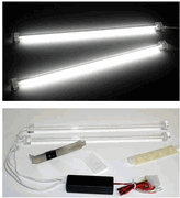 Logisys White Dual 12 Inch CCFL Cold Cathode Lights for PC Case Modding, Gaming Setup, and Custom Computer Lighting