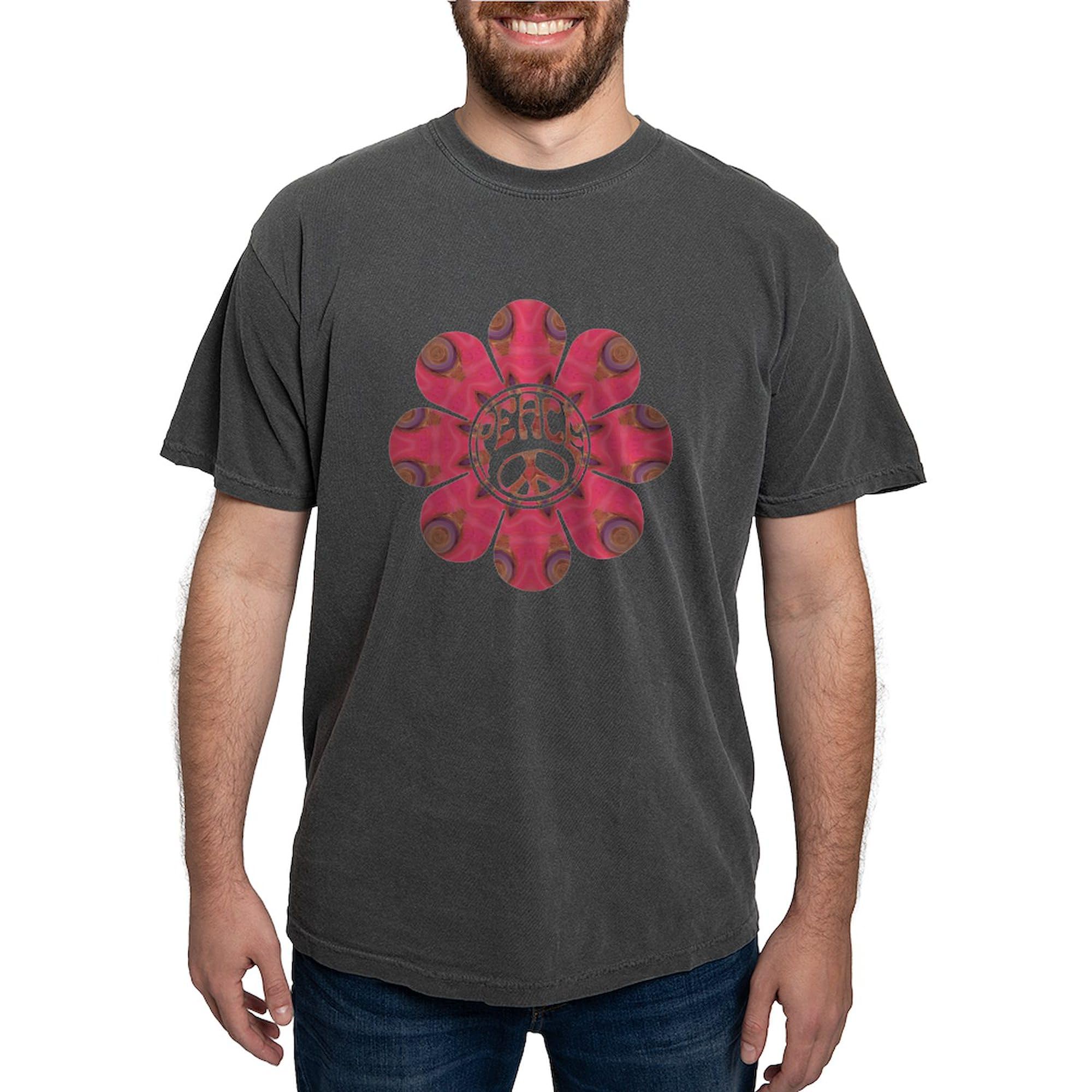 CafePress Peace Flower Affection Men's Comfort Colors® Shirt - Soft & Stylish for Casual Wear & Outdoor Activities