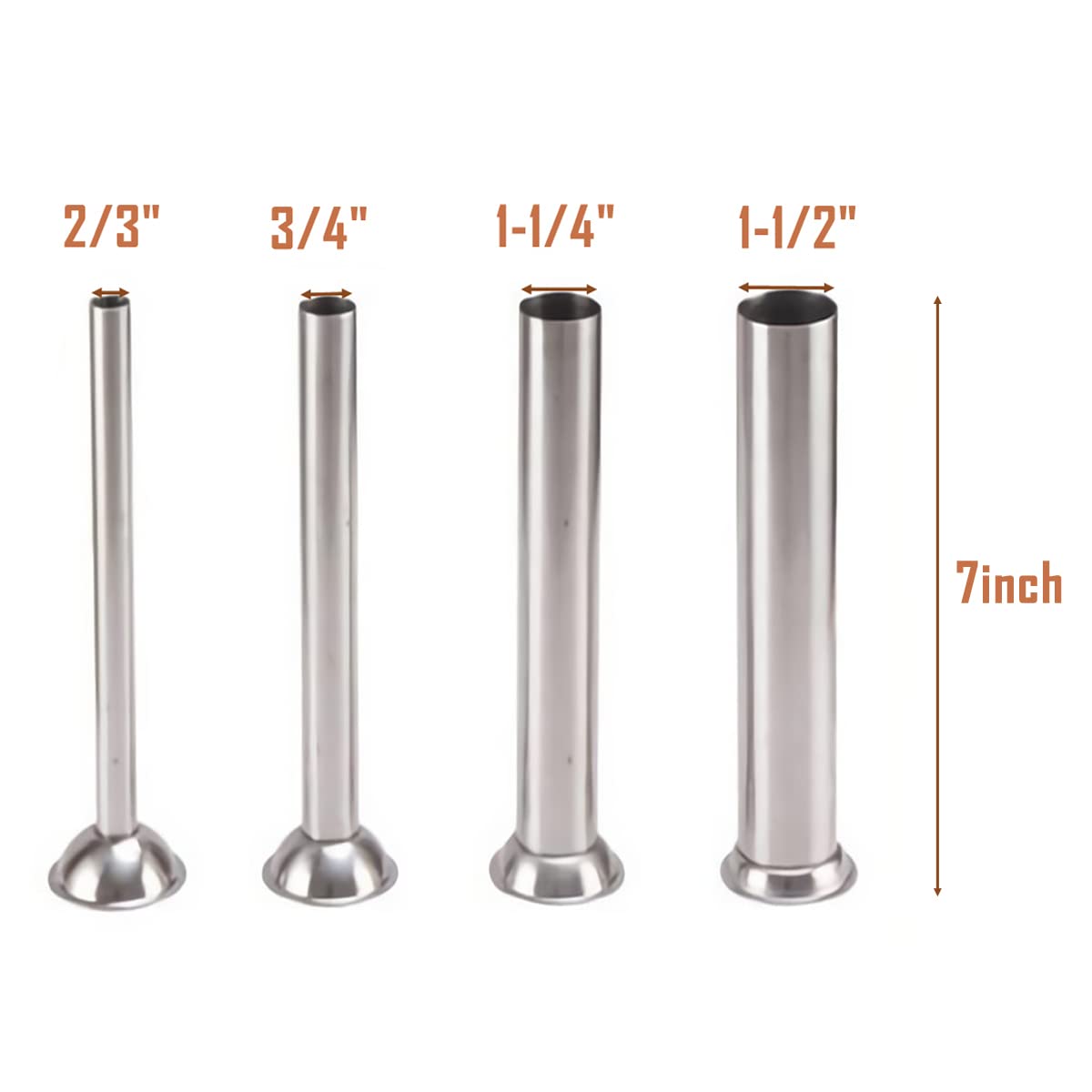 INTSUPERMAI 7L Manual Sausage Stuffer - Stainless Steel Vertical Meat Grinder with 2-Speed Adjustment & 4 Stuffing Tubes - Perfect for Home Kitchen, Butcher Shop, and Sausage Making Business