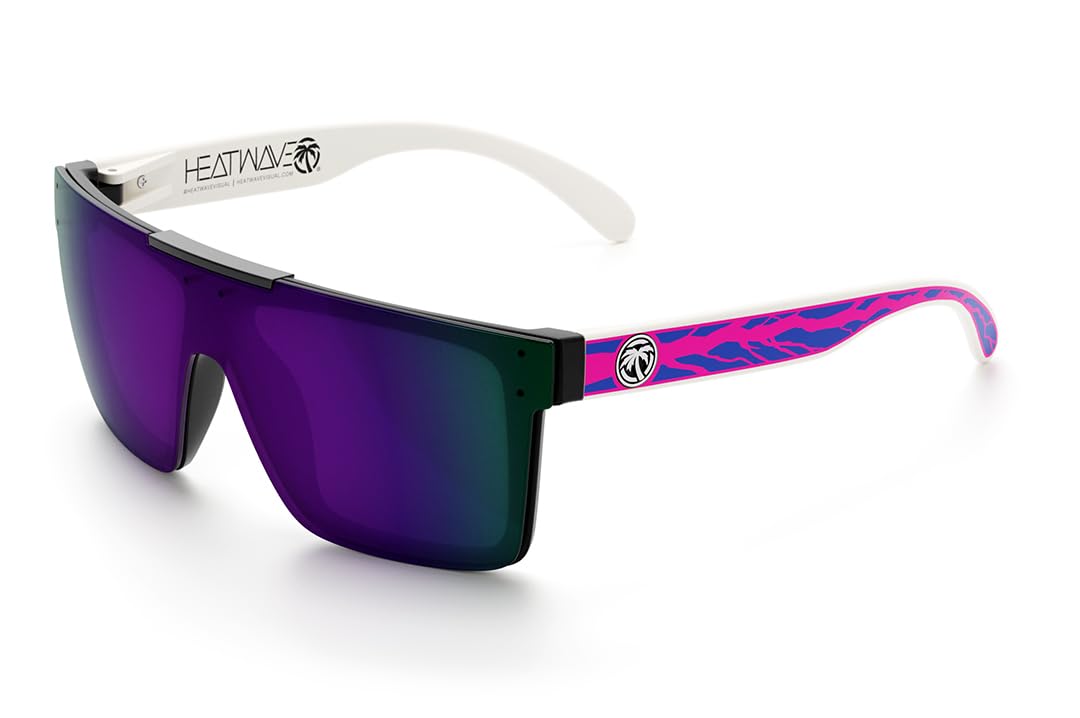 Heat Wave Visual Quatro Custom Sunglasses for Men & Women - UV Protection Polarized Vintage Aviator Sunglasses - Perfect for Driving, Beach, and Outdoor Activities