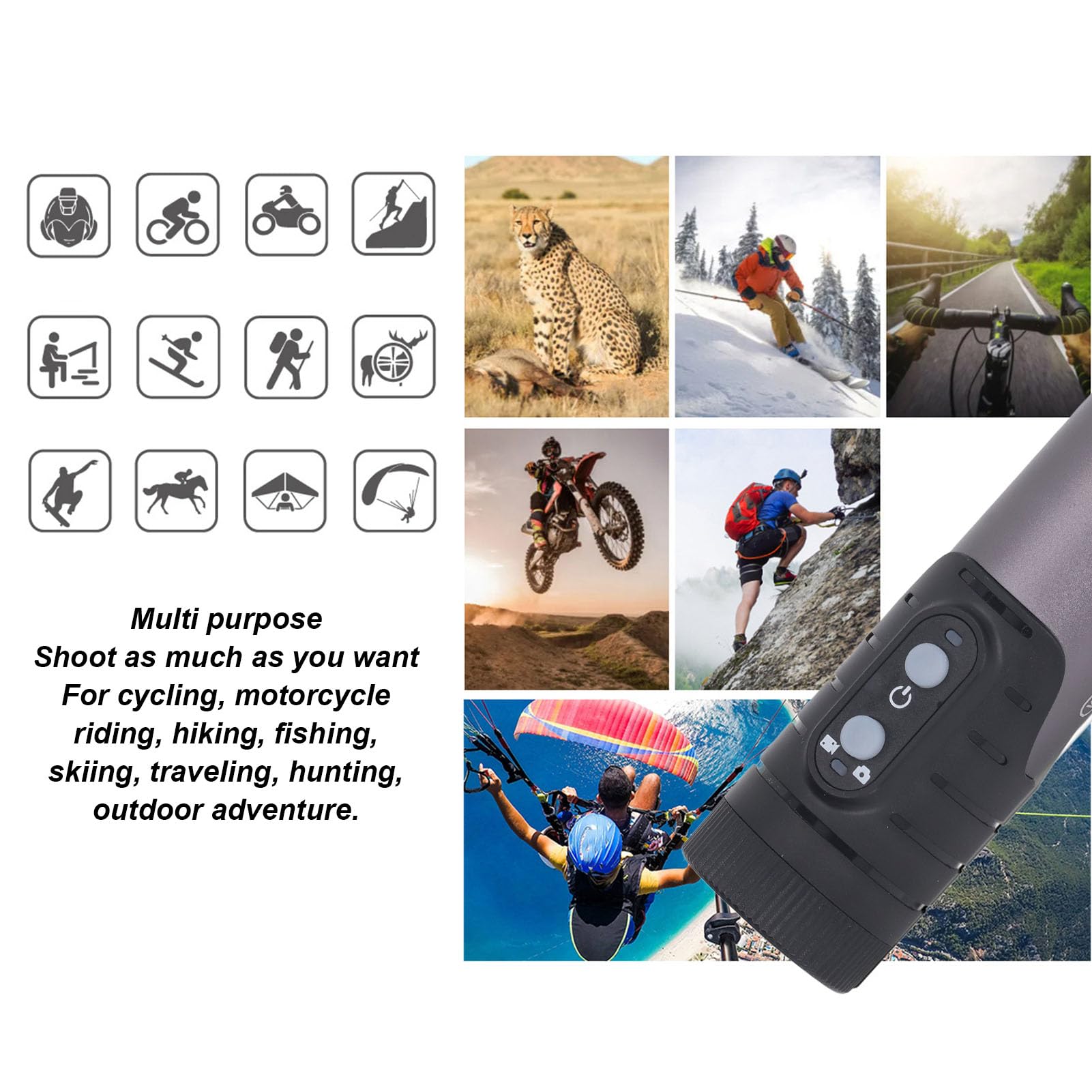 4K WiFi Action Camera with Anti-Shake, 120° Wide Angle Sports Camera for Biking, Riding & Outdoor Adventures - Perfect for Vlogging, Travel & Extreme Sports (Gray)