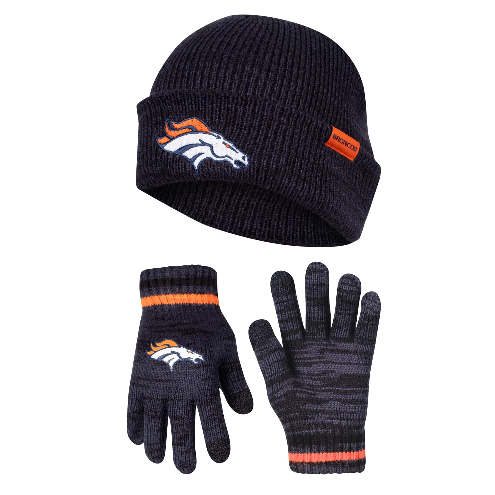 Youth NFL Winter Beanie & Gloves - Super Soft Knit for Cold Weather Play