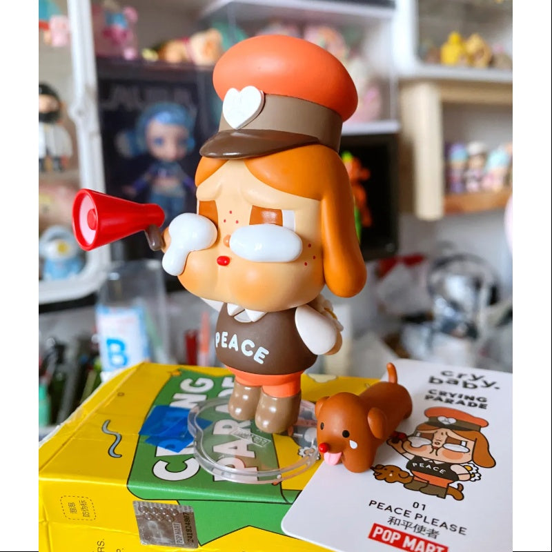 Crybaby Crying Parade Series PEACE PLEASE - Kawaii Anime Merch for Collectors | Perfect for Room Decor, Gift Giving & Anime Conventions