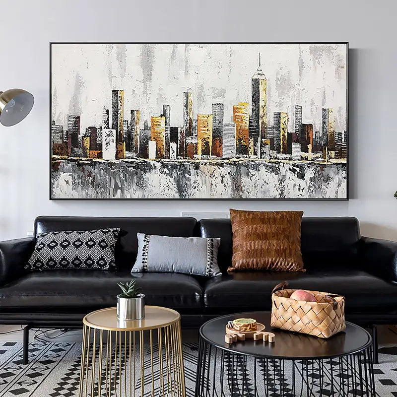 Urban Landscape Painting #UL 002 - Modern Wall Art for Home & Office Decor - Perfect for Living Room, Bedroom or Workspace