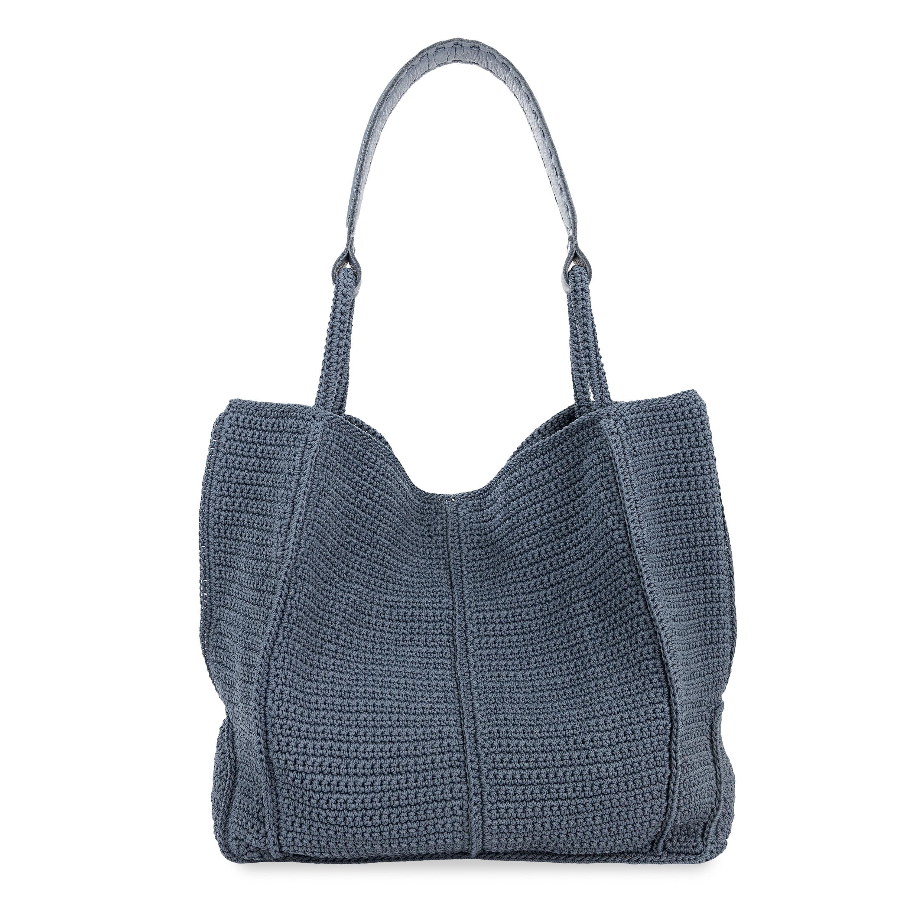 Los Feliz Large Hand Crochet Tote Bag - Stylish Maritime Design Beach Tote for Women, Perfect for Summer Travel, Shopping & Beach Day Essentials