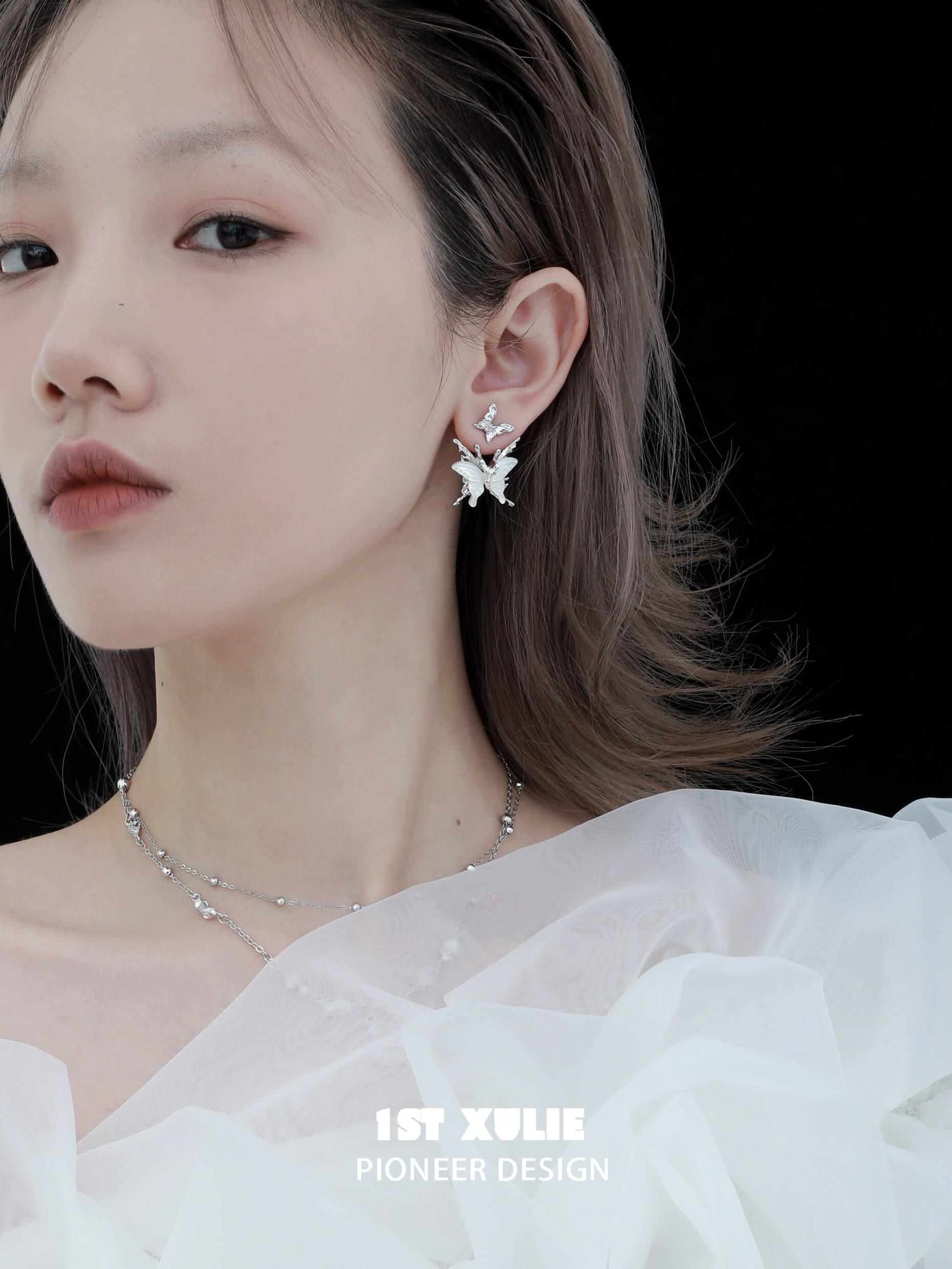 Whiterfly S925 Sterling Silver 18K Gold Plated 24K Gold Plated Shell Earrings for Women - Elegant Beach Wedding Jewelry Gift