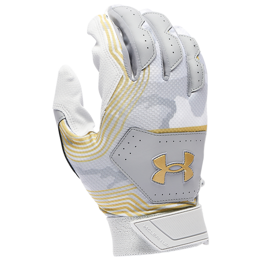 UA Clean Up 21 Culture Batting Glove - White Baseball Training Gloves for Men & Women - Perfect for Baseball Practice, Batting Cages & Softball Games (Model 1365468-094)
