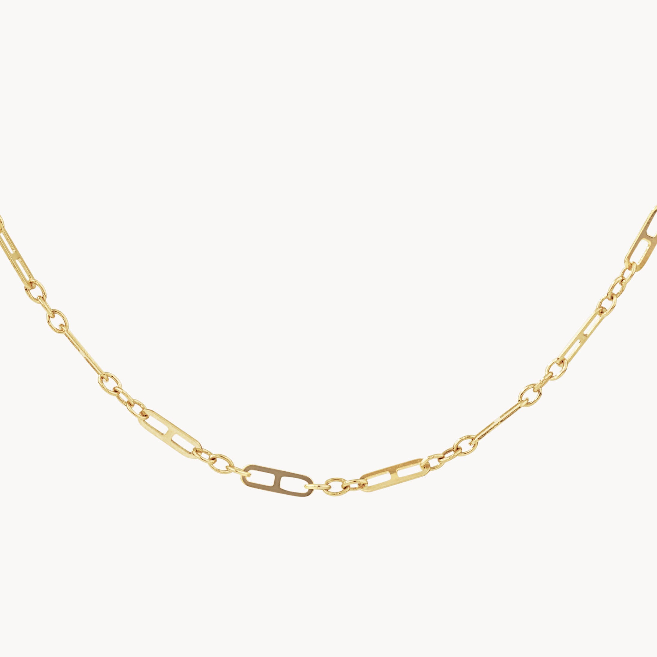 10k Gold Anchor Paperclip Chain Necklace - Dainty Layering Jewelry for Women, Perfect for Everyday Wear & Gift Giving