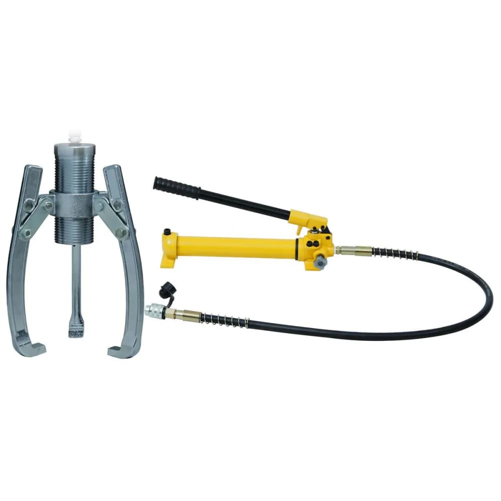 5 Ton Hydraulic Gear Puller with Detachable Hand Pump - Heavy Duty Bearing & Wheel Puller (L-5F-MP) - Perfect for Automotive Repair, Industrial Maintenance, and Machinery Disassembly