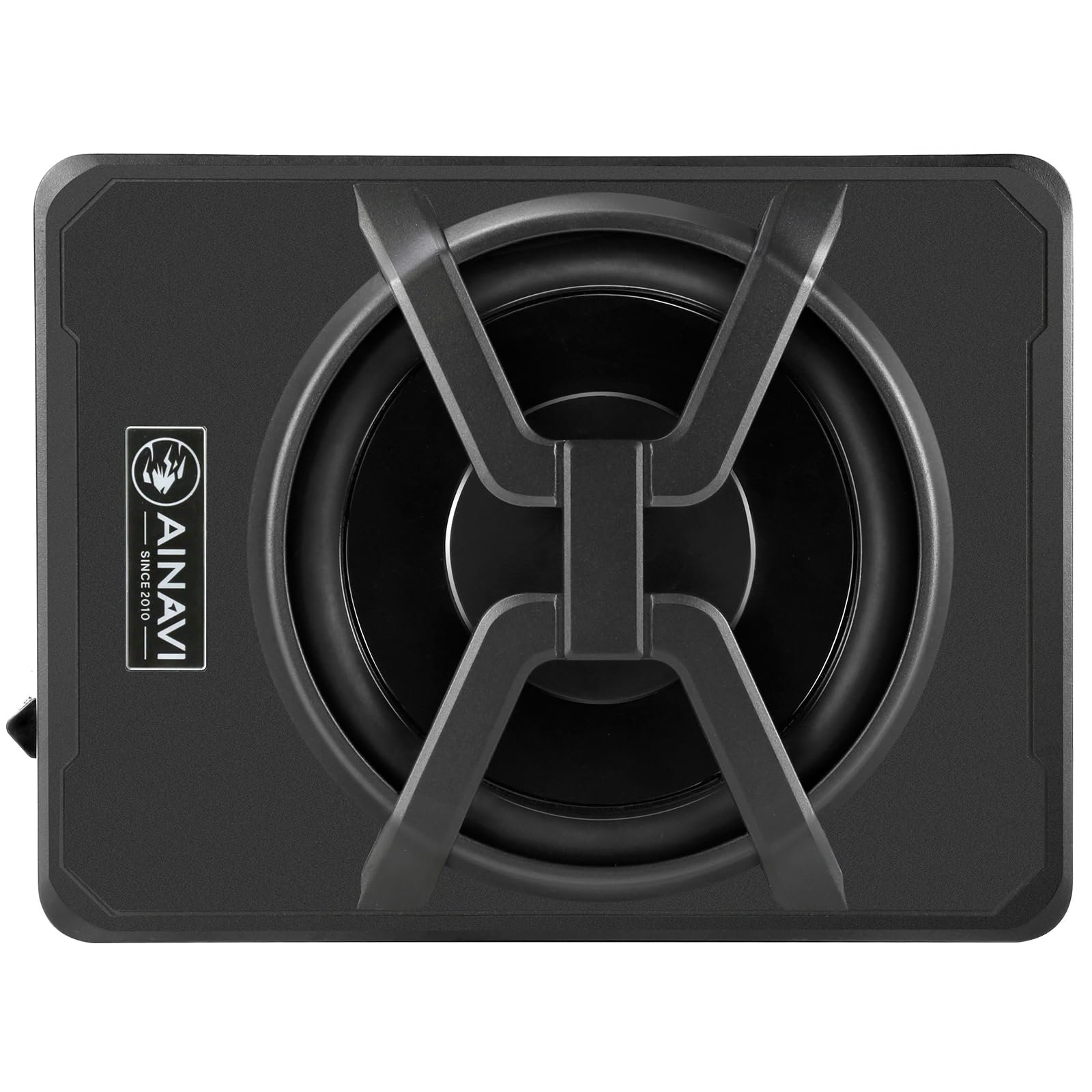 AINAVI 10 Inch Under Seat Car Subwoofer with 800W Built-in Amplifier, Multi-Color Ambient Lighting & Remote Control - Powerful Bass for Trucks, SUVs & Sedans - Perfect for Road Trips & Music Lovers